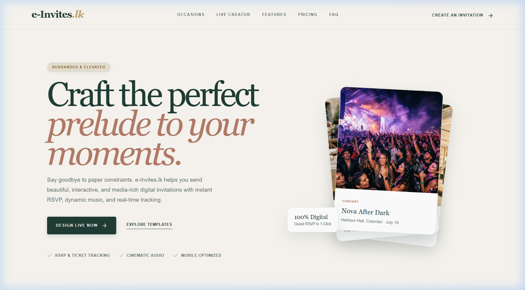 e-Invites.lk — Interactive Digital Invitations