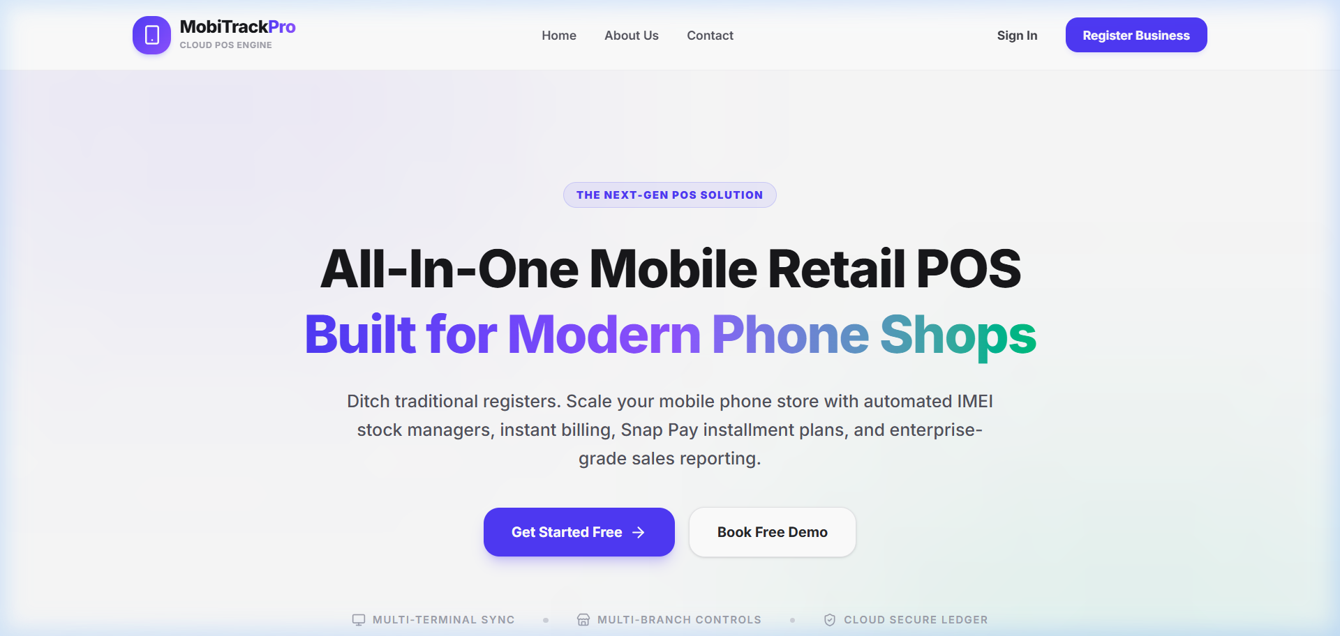 MobiTrack Pro — Mobile Shop Retail POS